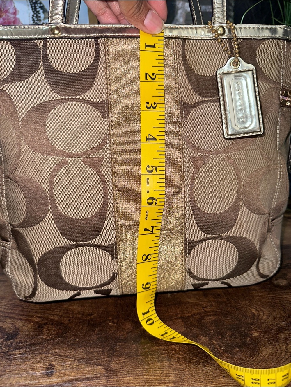 2008 Coach signature jacquard tote bag - Picture 12 of 12